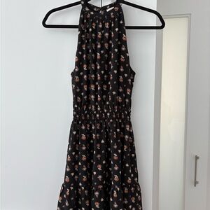 Aritzia | Floral Black Sleeveless Dress